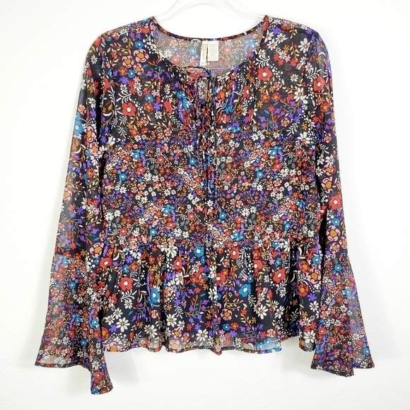 JAPNA FLORAL BABYDOLL TOP - Picture 1 of 5